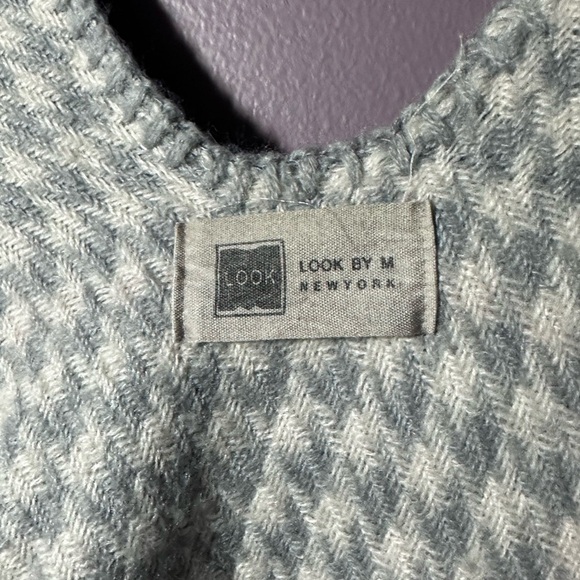 Plaid Women's Cape in Blue and Pink - Picture 2 of 7